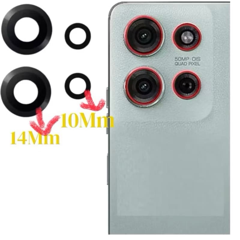 Lente de  Vidro Câmera Traseira Para Moto G75 Xt2437 - (4 Lentes)