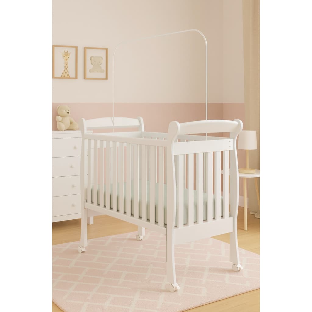 Suporte Varal Haste Para Mosqueteiro Berço Americano De 1.30cm Segurança Para Seu Bebê