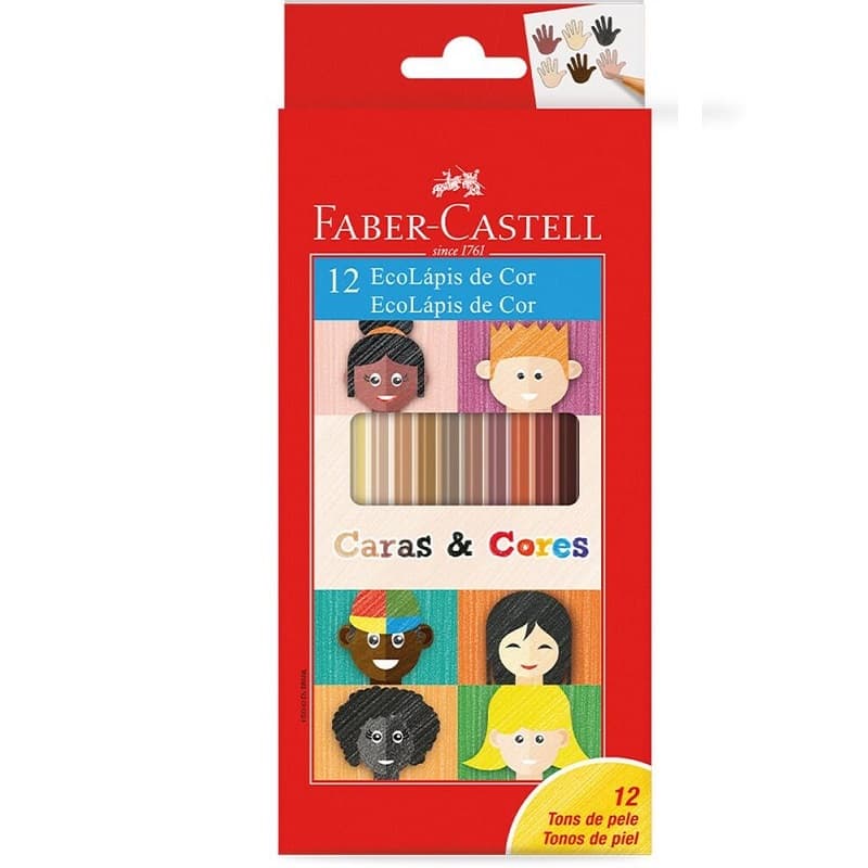Lápis De Cor Faber Castell Tons de Pele Caras e Cores Imperdivel