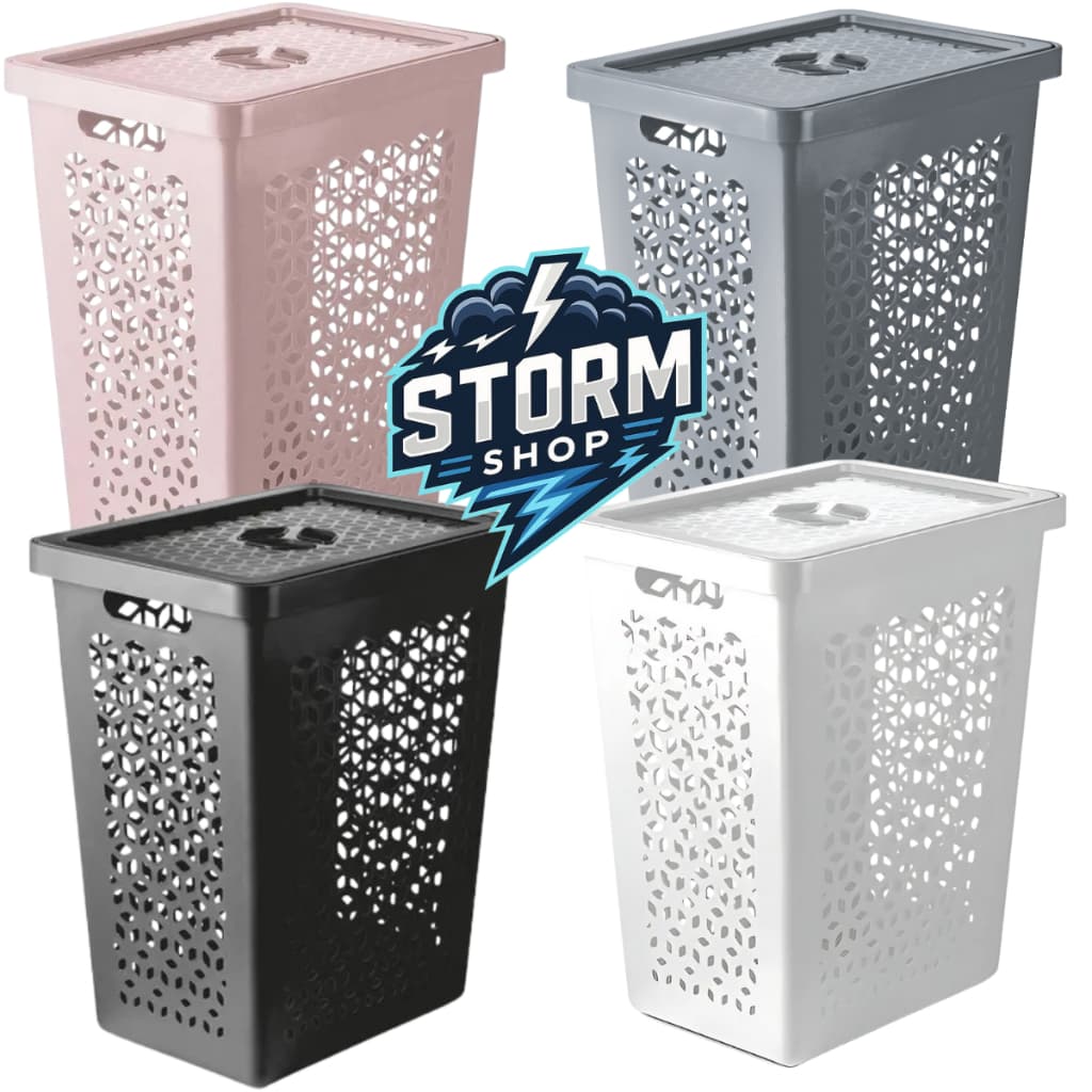 CESTO DE ROUPA 55 LITROS MULTIUSO LAVANDERIA CINZA UZ