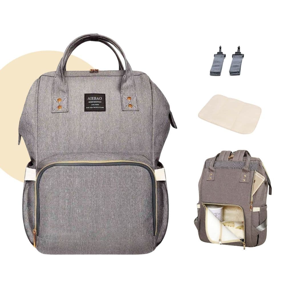 Bolsa Mochila Maternidade Bebê Impermeável Térmica Multifuncional Passeio Oxford 600D Aiebao