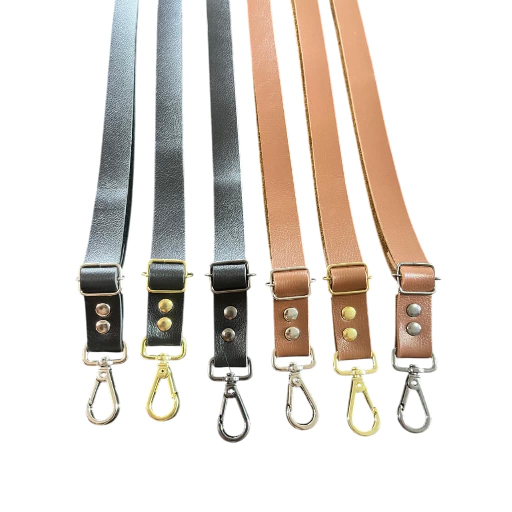 Alça de Couro para Bolsa 1,25m de comprimento 2cm de largura com regurador