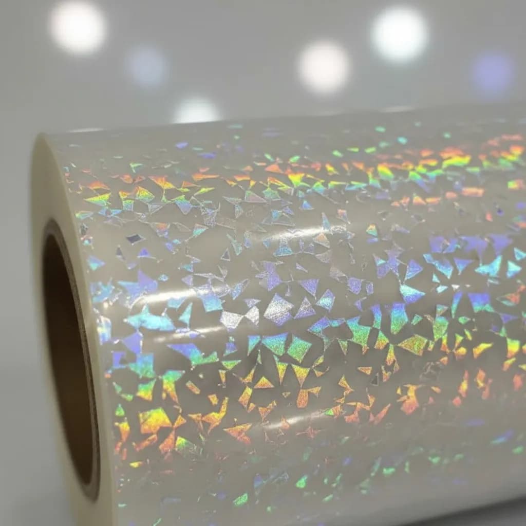 Bopp Holografico (3d Caquinhos) Brilho 22cm X 10 Metros Laminação a Quente