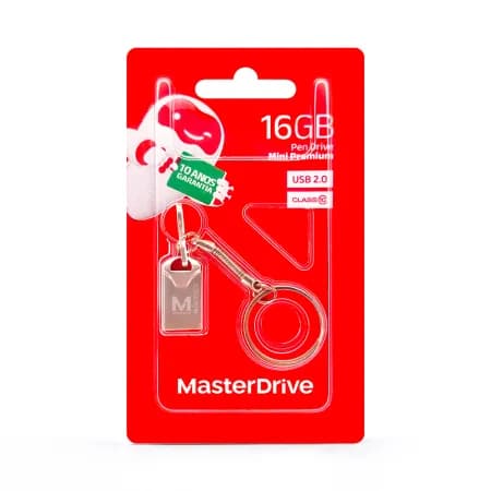 Mini Pendrive 16GB 32GB 64GB 128GB USB 2.0 MasterDrive Original Ultra Rápido Chaveiro
