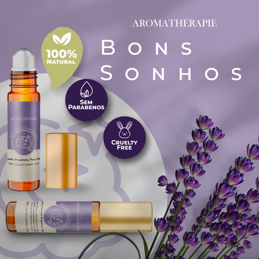 Aromaterapia Bons Sonhos Natural Blend Óleos Essenciais Aromathérapie