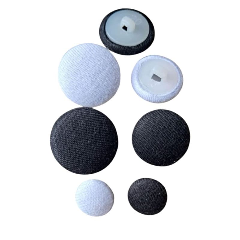 Botão Forrado Preto e Branco 18mm,20mm e 22mm Bombe