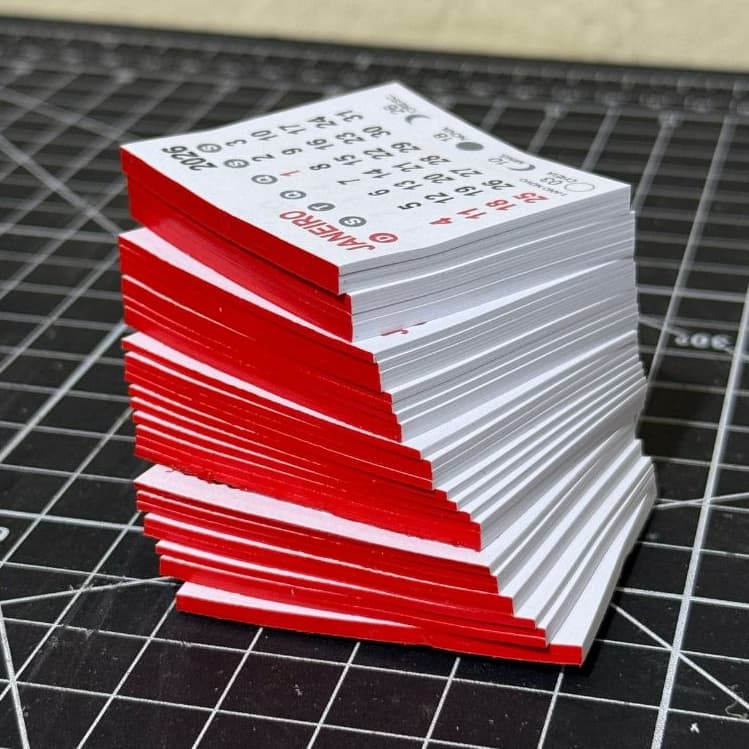 Mini Calendários 2026 em Bloco / 5x5cm