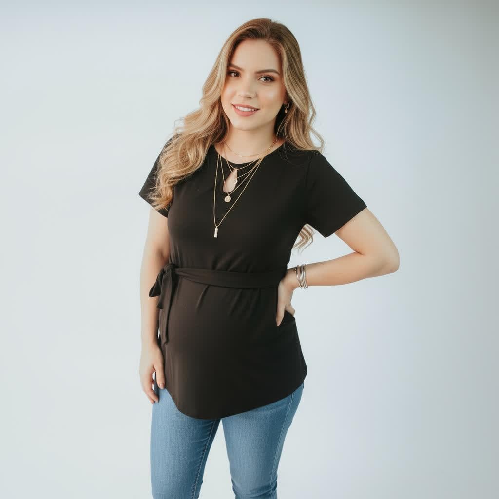 Bata Gestante Evangélica Em Viscolycra REF 04