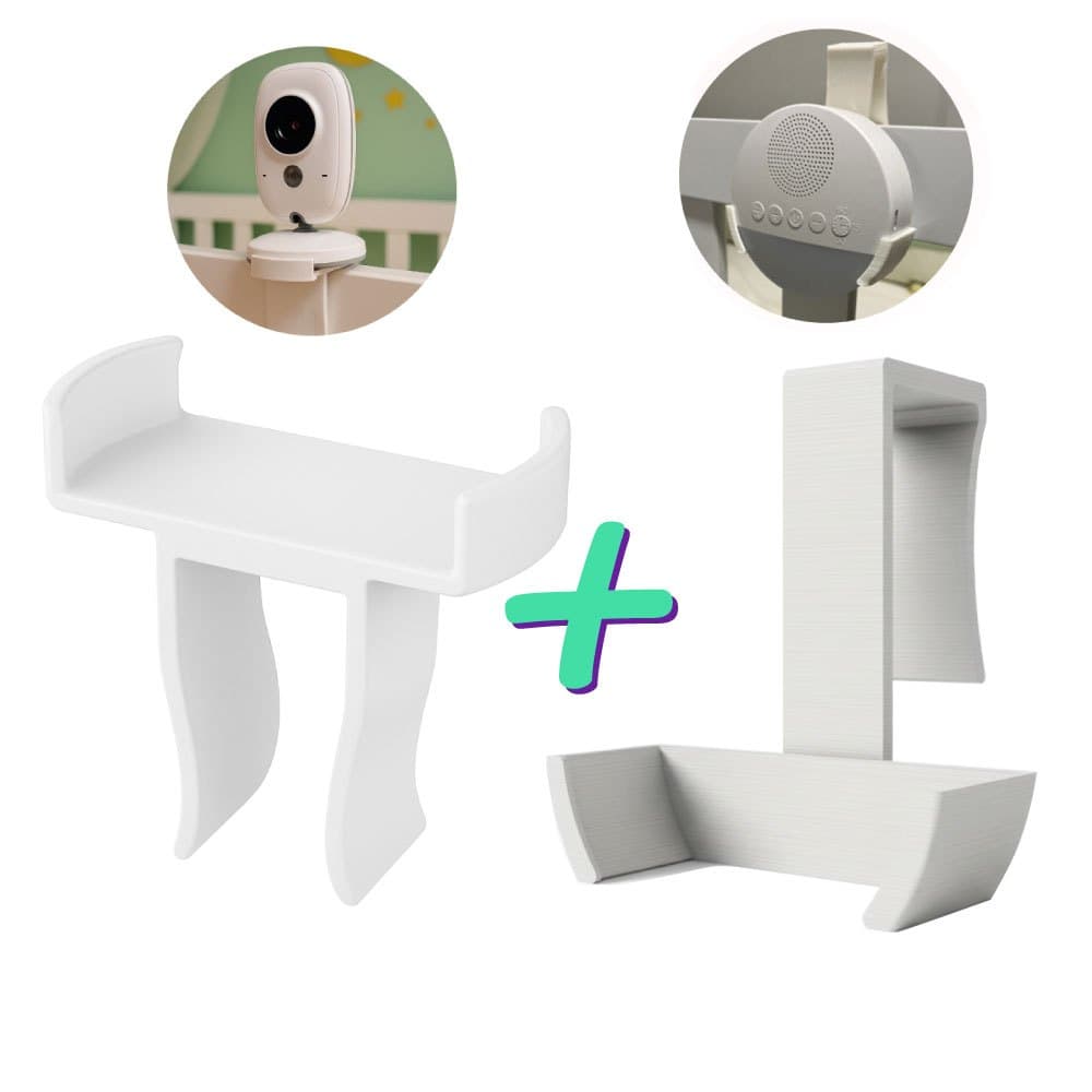 Kit Suporte Berço Aparelho Ruido Branco + Suporte Baba Eletronica Universal TakTark