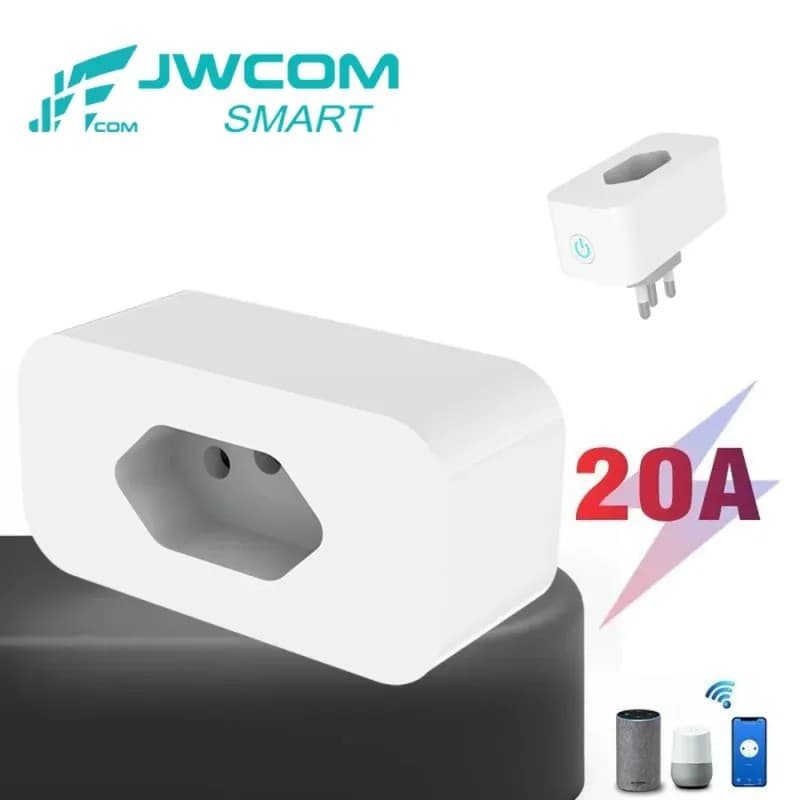 Tomada Inteligente Wifi 20a Jwcom Bivolt Medidor De Consumo