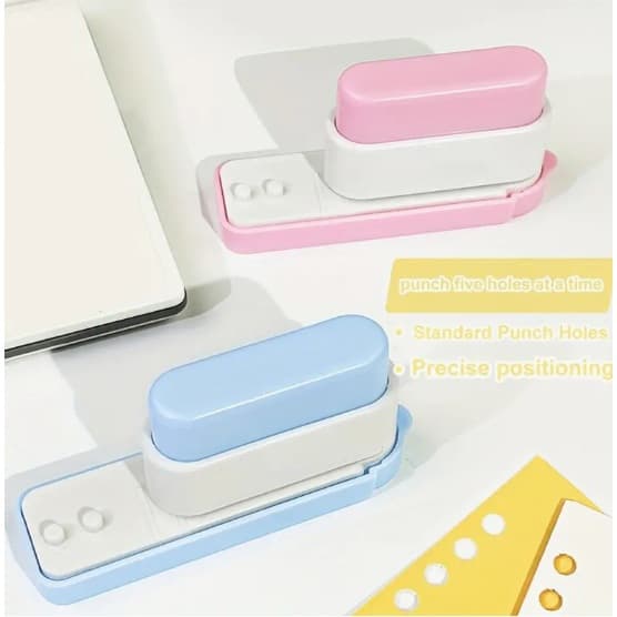 Furador 5 furos Manual para Papel Encadernação Artesanal A4/B5/A5