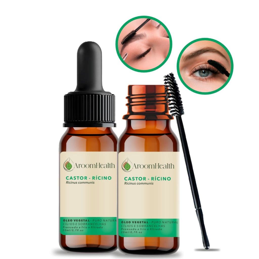 Óleo para Cílios e Sobrancelha com aplicador puro e natural 20 ml