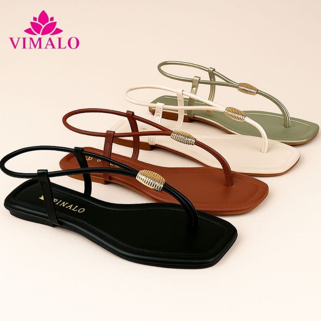 Sandália Rasteira Feminina Bico Quadrado VLRAST08 - Bola Dourada