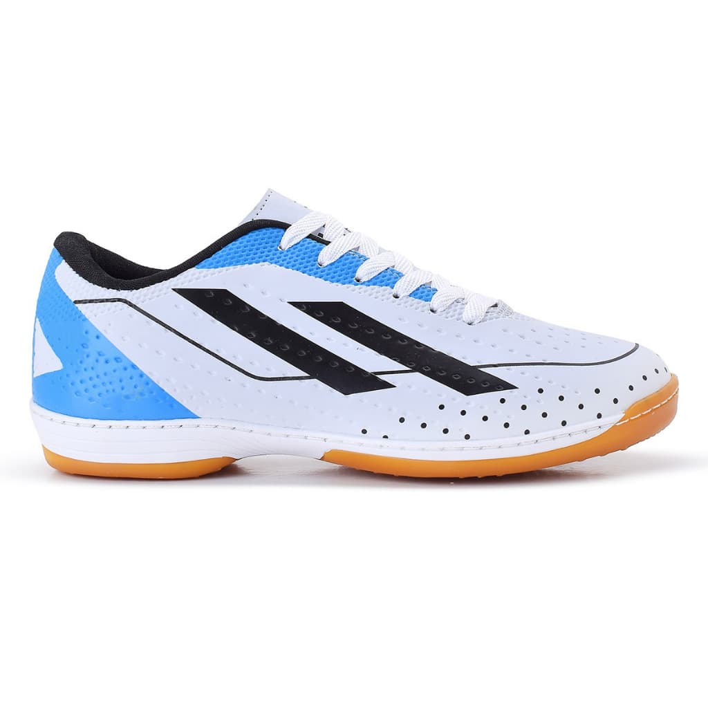 Chuteira de Futsal Unissex Branca Futebol Quadra Salão e Campo com Solado Costurado e Envio Rápido