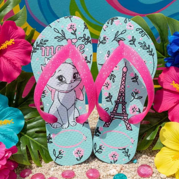 Chinelo Infantil Personagens Estampado Casual Verão Confortavel Lançamento Feminino