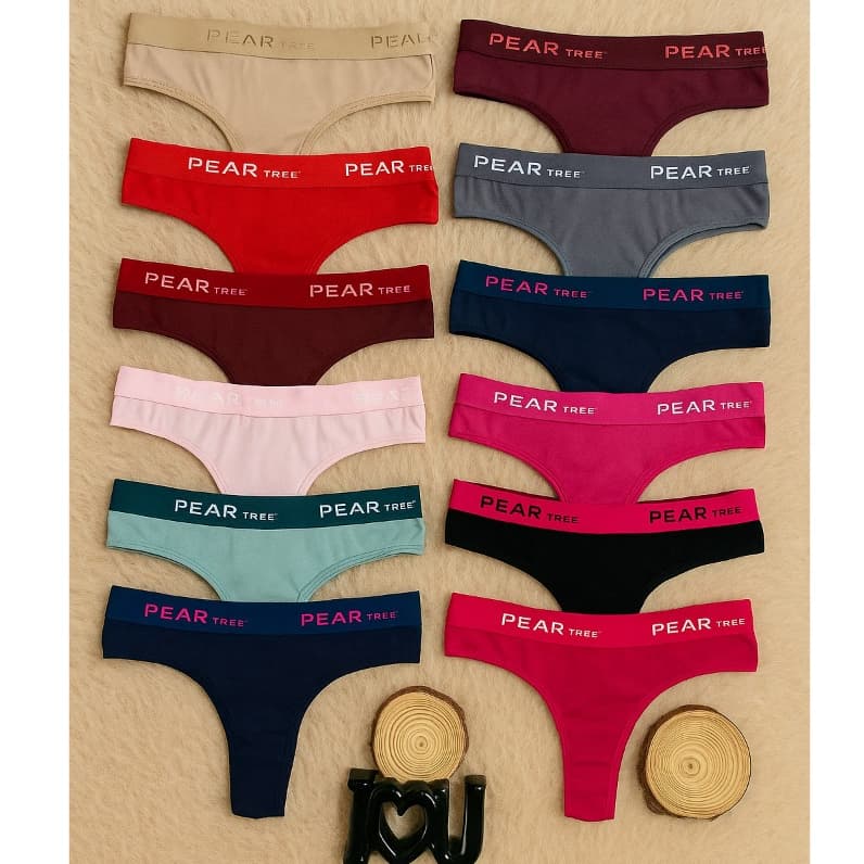 Kit Calcinhas Fio Dental De Algodão Cós Alto