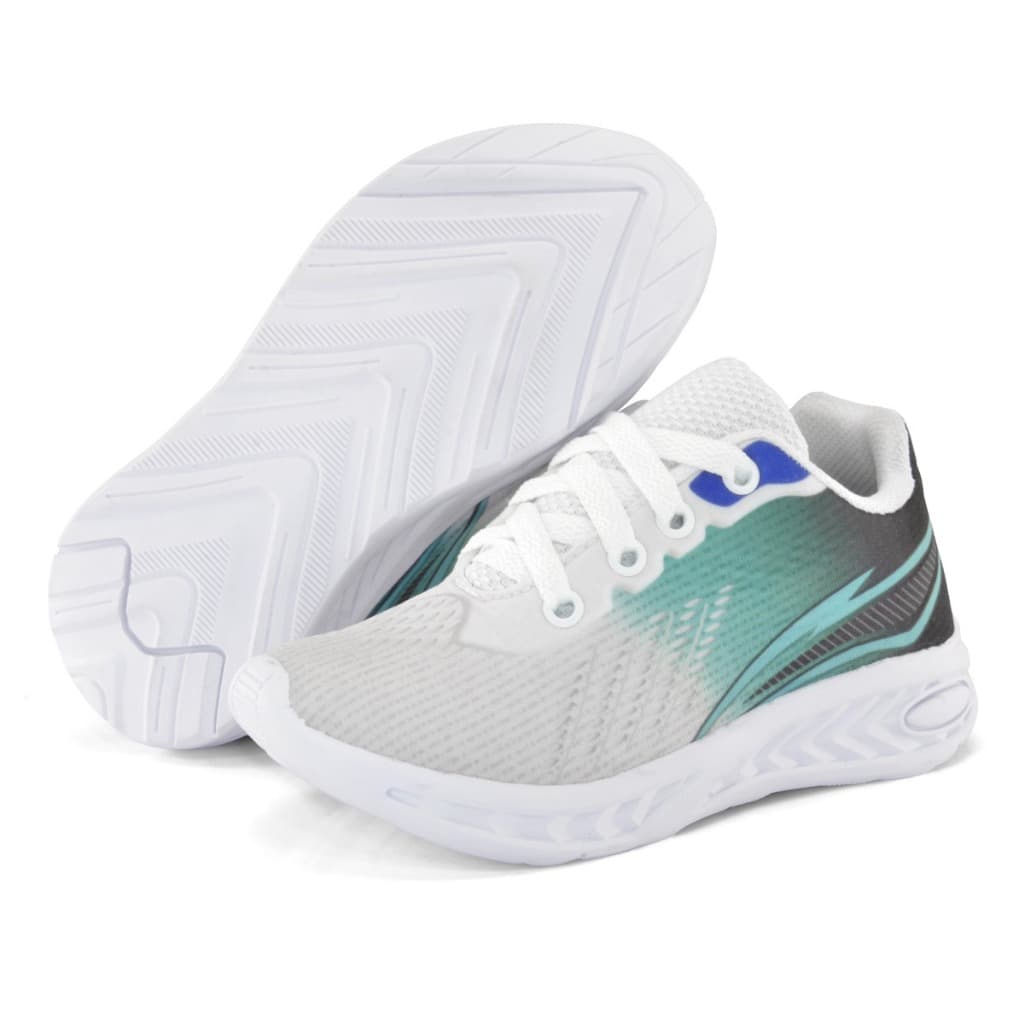 Tenis Esportivo Infantil BRANCO VERDE Unissex