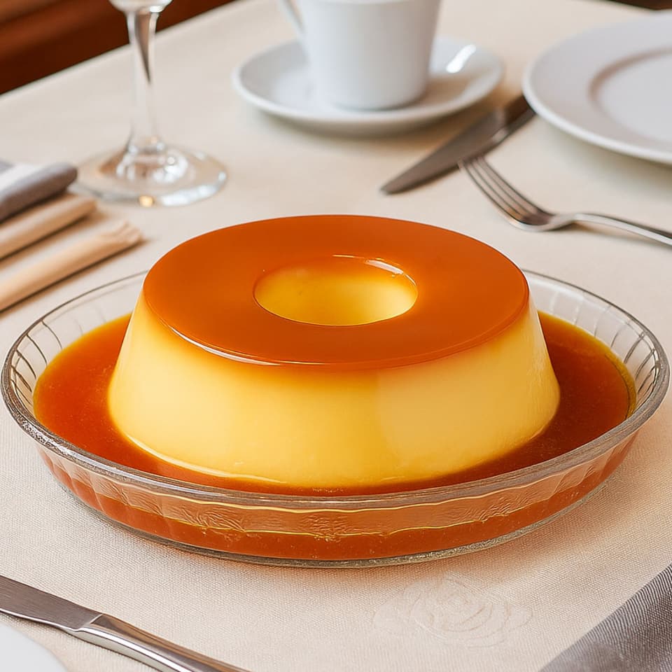 Prato para Pudim Bolo Fundo 30 cm Com Borda Em Vidro Design Moon