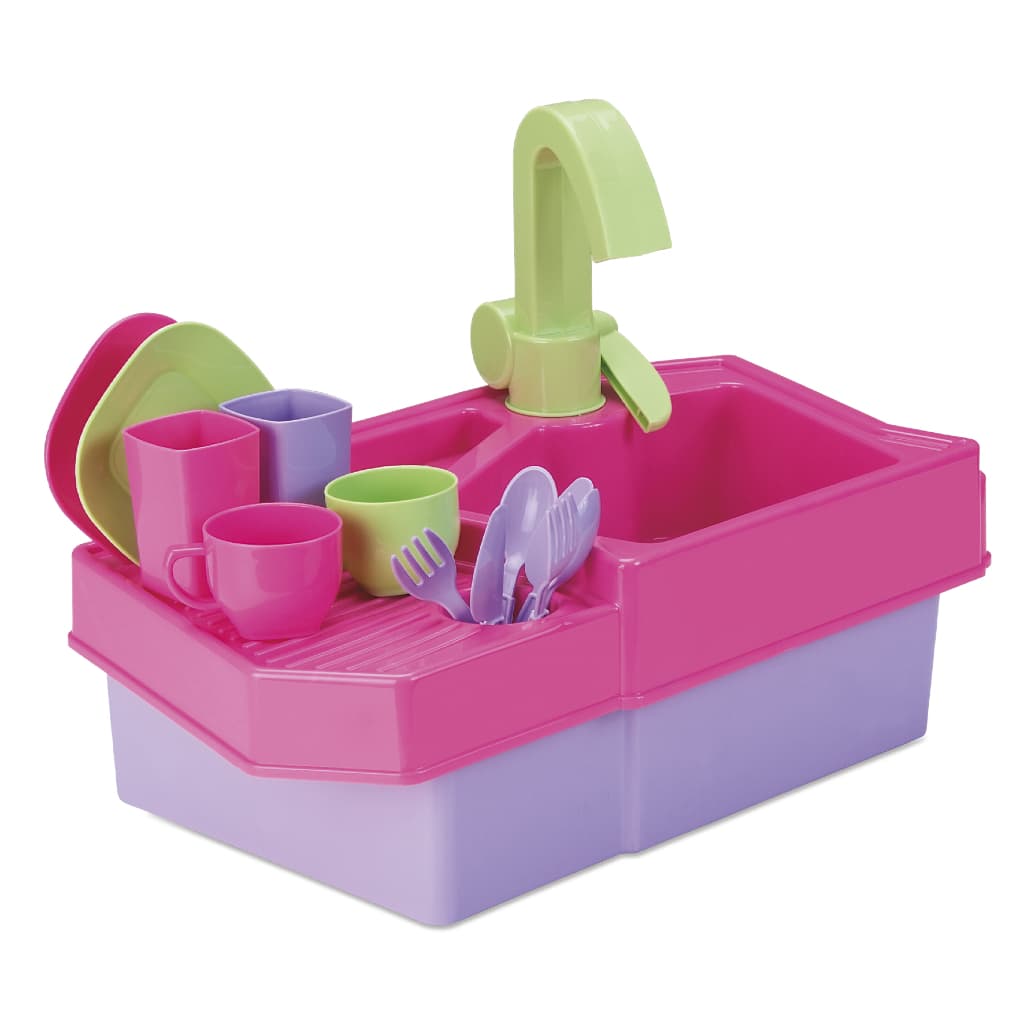 Pia Brinquedo Torneira Que Sai   Água Mamy Cook + 10 Acessórios