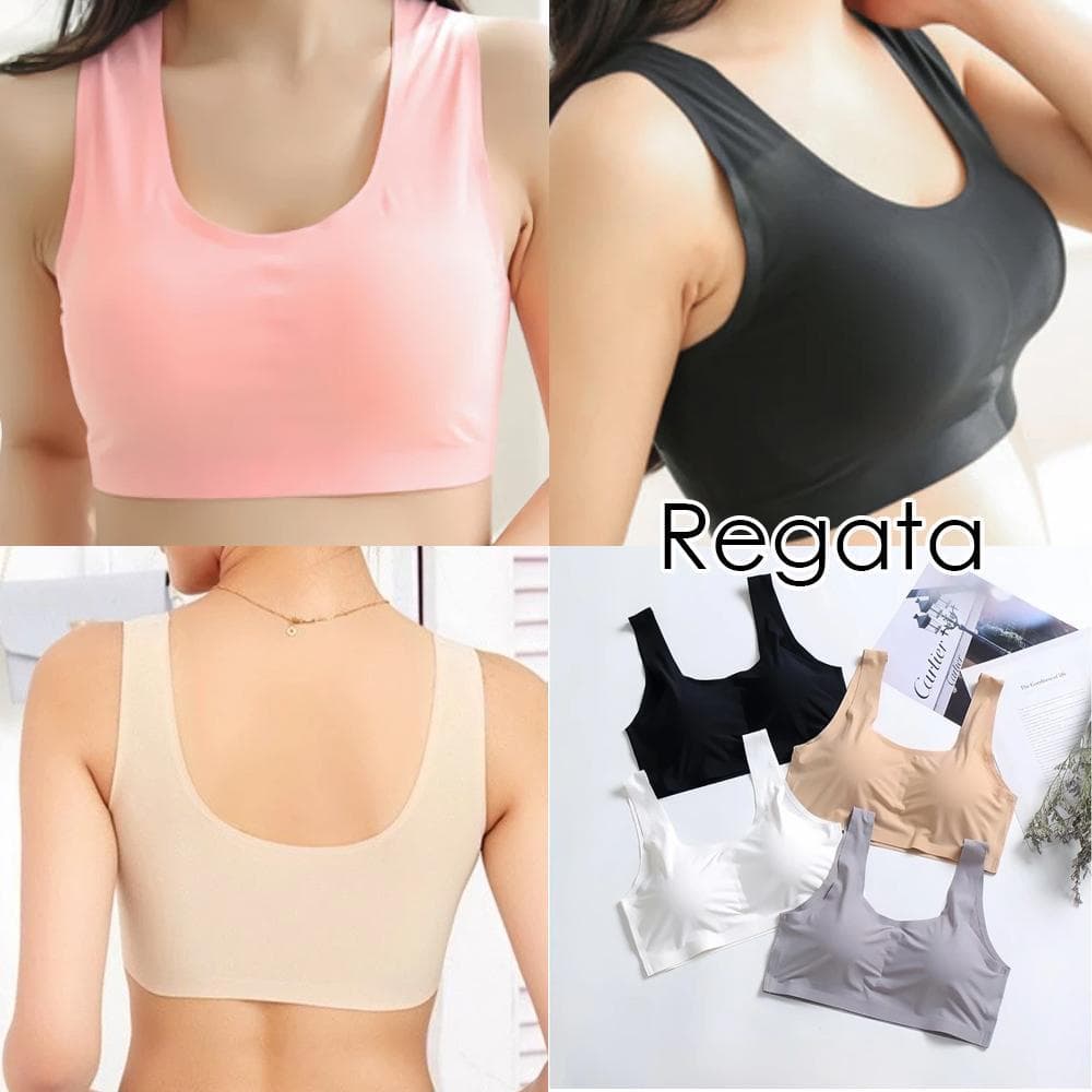 Sutiã Sem Costura Regata Bojo Confortável Poliamida Top Conforto
