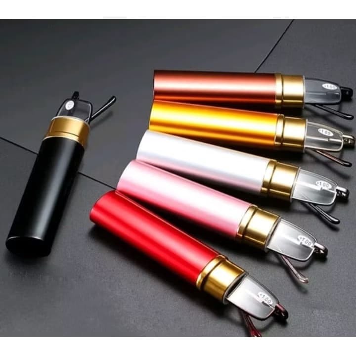 Óculos De Leitura Portátil Com Grau Perto Descanso + Estojo Estilo Caneta