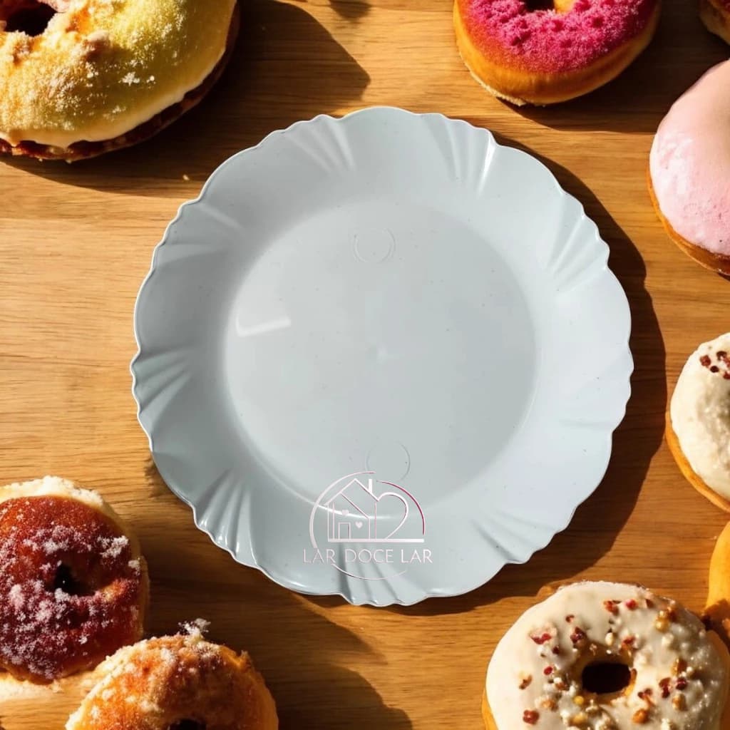 Kit Até 100 Pratos de Sobremesa Pétala Plástico Para Sobremesa Salgados ou Doces