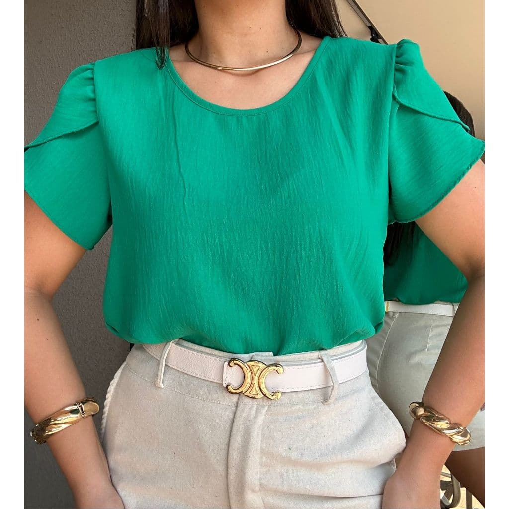 Blusa Feminina Duna Manga Bufante Não Amassa Plus Size P ao G3 Moda Evangélica Trabalho Elegante