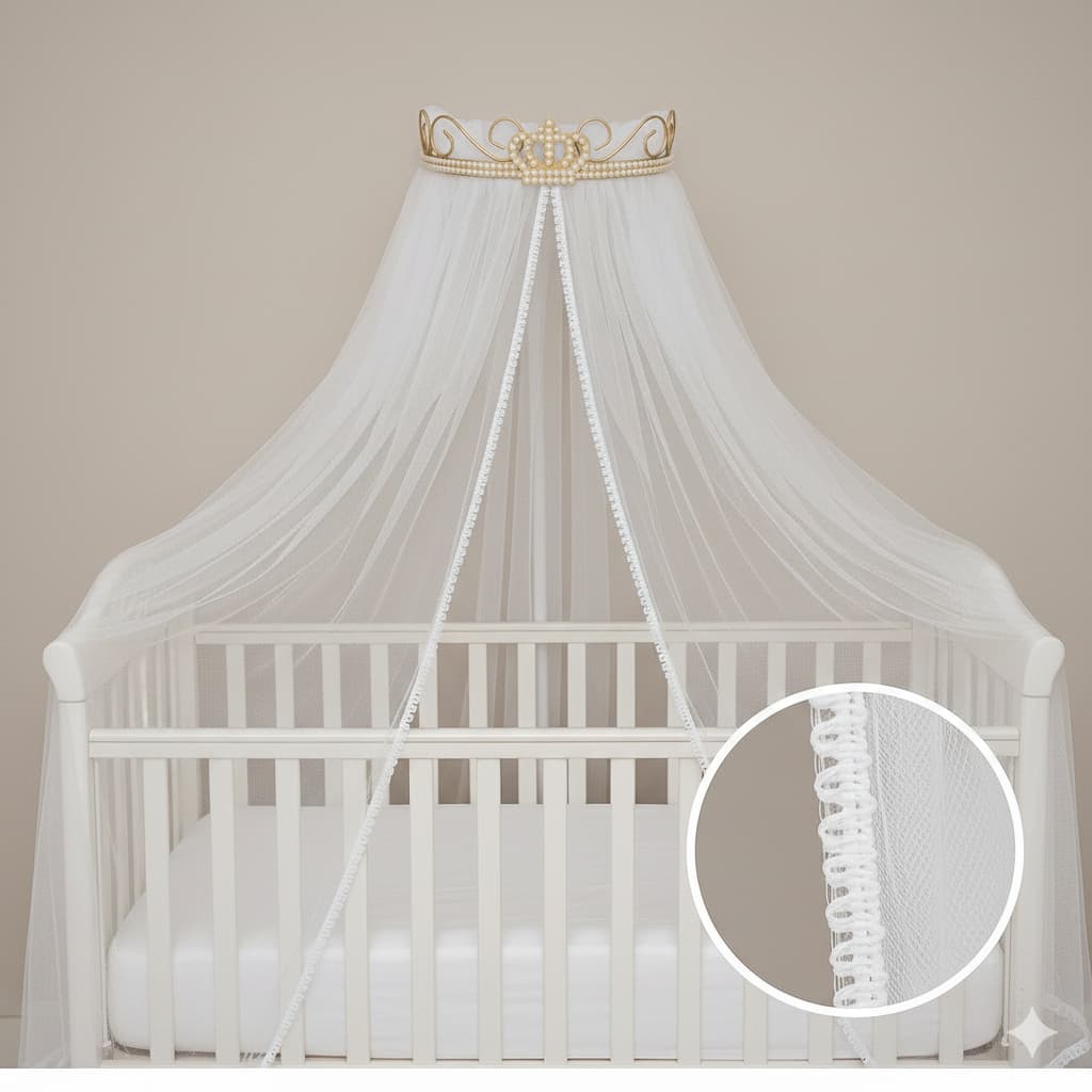 Dossel Parede Mosquiteiro Incluso Dorsel Coroa Dourado
