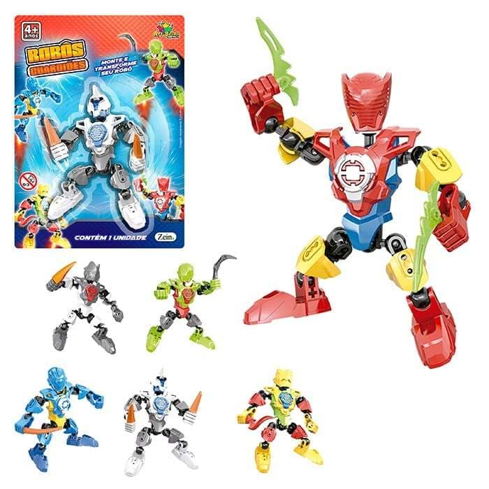 4 Robos Guardiões Bonecos monta e desmonta da ArtBrink | 01, 02 ou 04 unidades