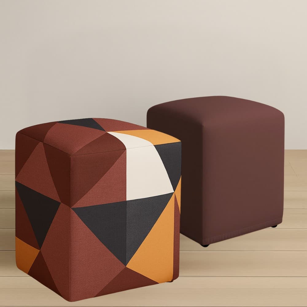 Capa Para Pufe Puff Malha Flexível Com Elástico Estampada e Lisa