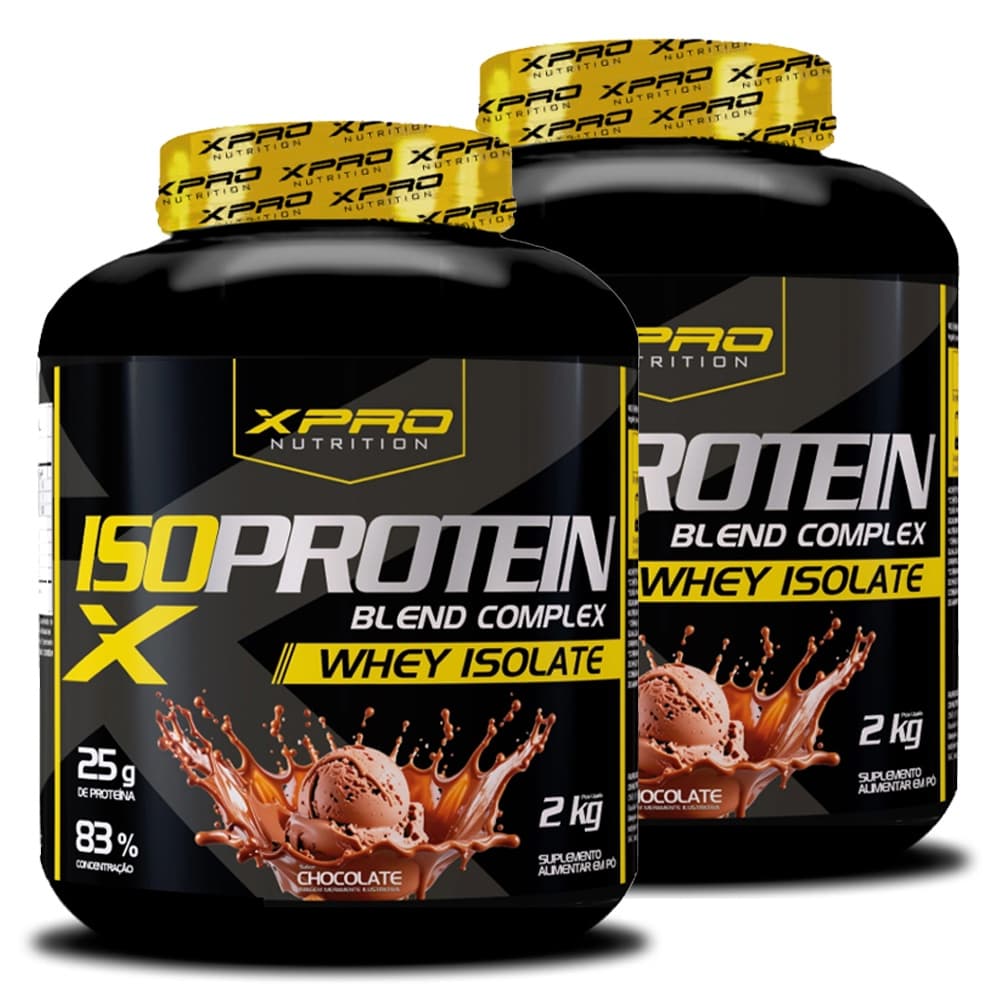 Kit 2x Whey Protein Complex Iso Blend 2Kg Zero Açucar- XPRO
