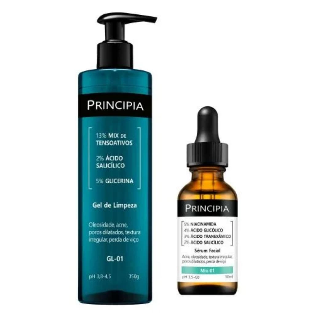 Principia Kit Anti-Acne c/ Gel de Limpeza GL-01 + Sérum MIX-01