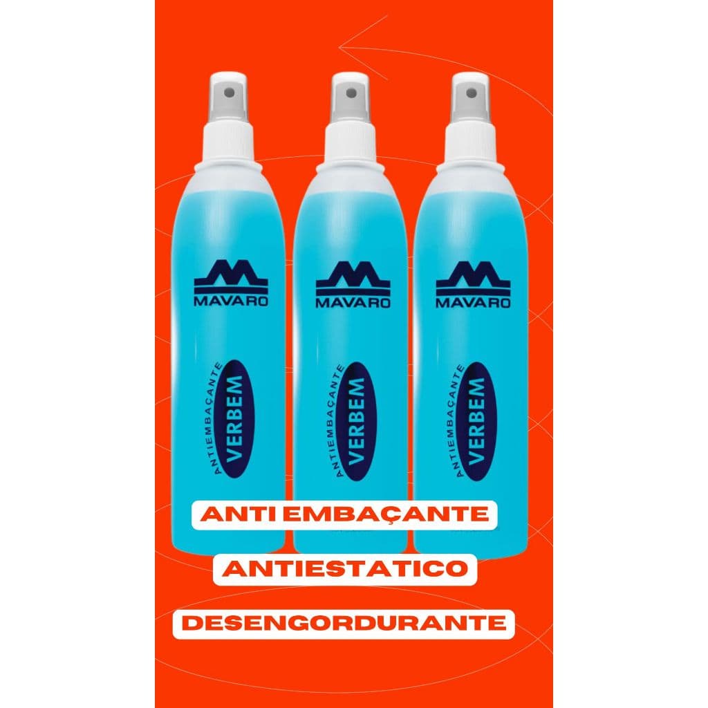 Anti Embaçante Mavaro Verbem 500ml Óculos Máscara Vidro Etc