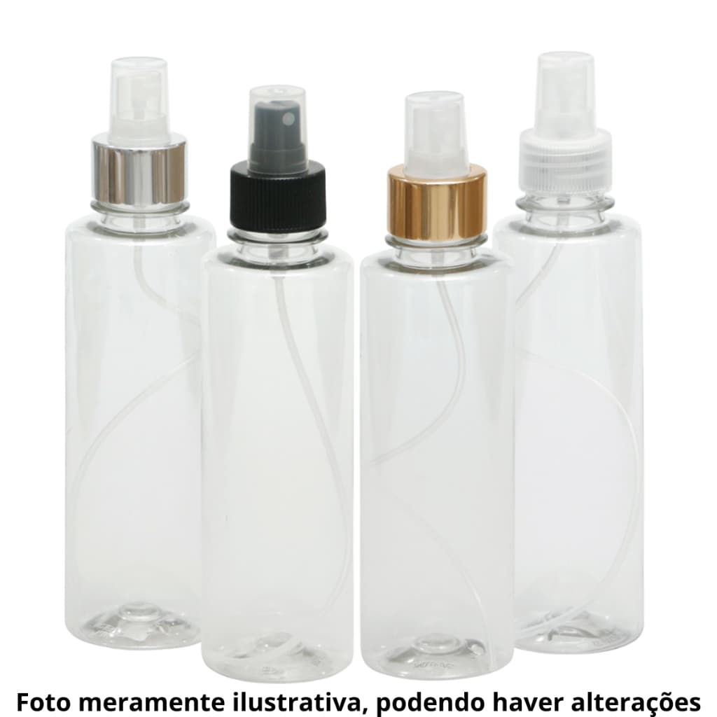 Kit 2 Frascos PET Reto Alto 250ml com Válvula Spray - Embalagem Profissional Multiuso