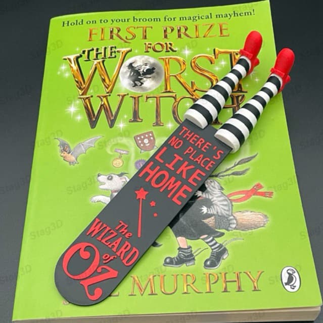 Marcador de páginas Wicked pernas de bruxa 3D O Mágico de Oz