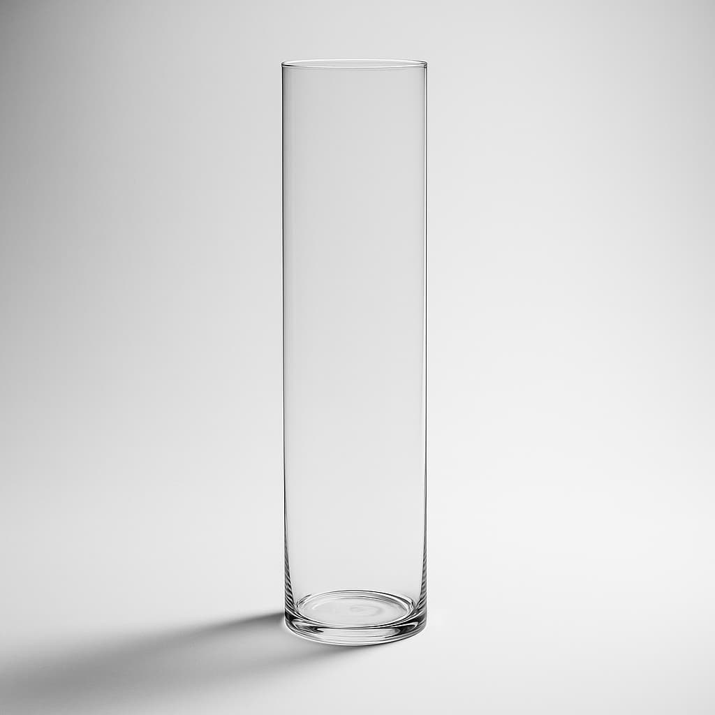 Vaso Cilindro 50x10 Tubo Vidro Resistente Casamento Chão Decorativo Flor Plantas Rolha Transparente