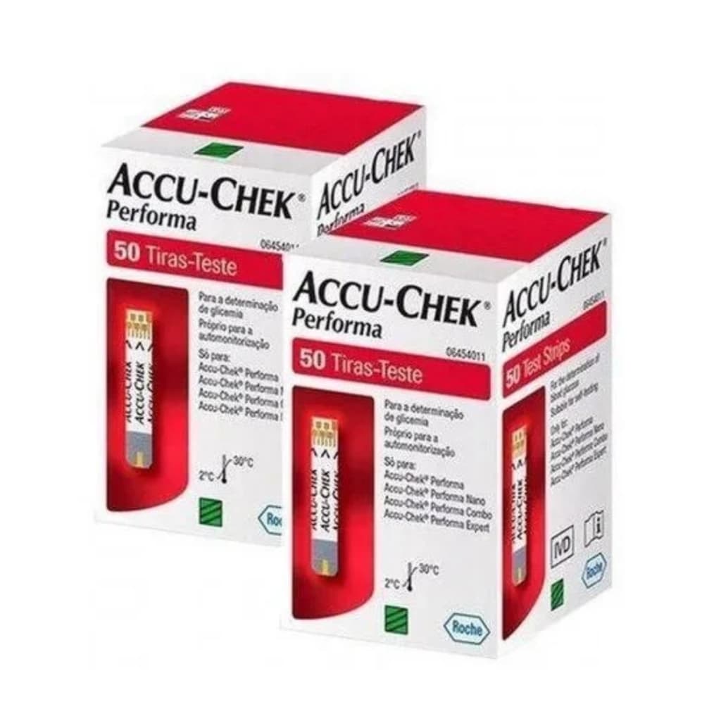 Kit 2x50 Accu-chek Performa (100 Tiras Reagentes) Promoção