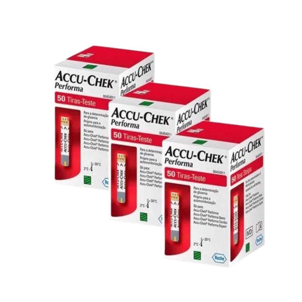 Kit 3x50 Accu-chek Performa (150 Tiras Reagentes) Promoção