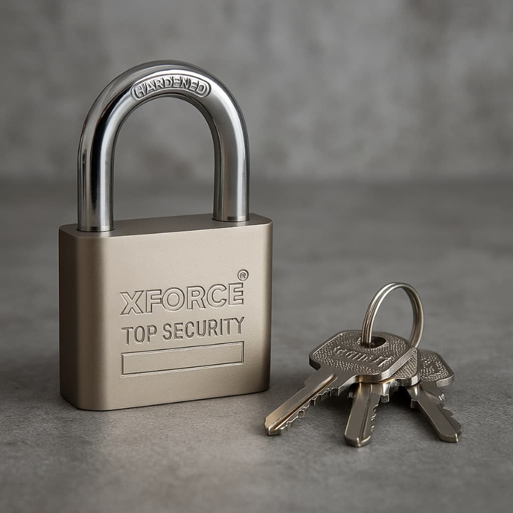 Cadeado XFORCE 50mmS com 3 Chaves Tetra – Alta Segurança