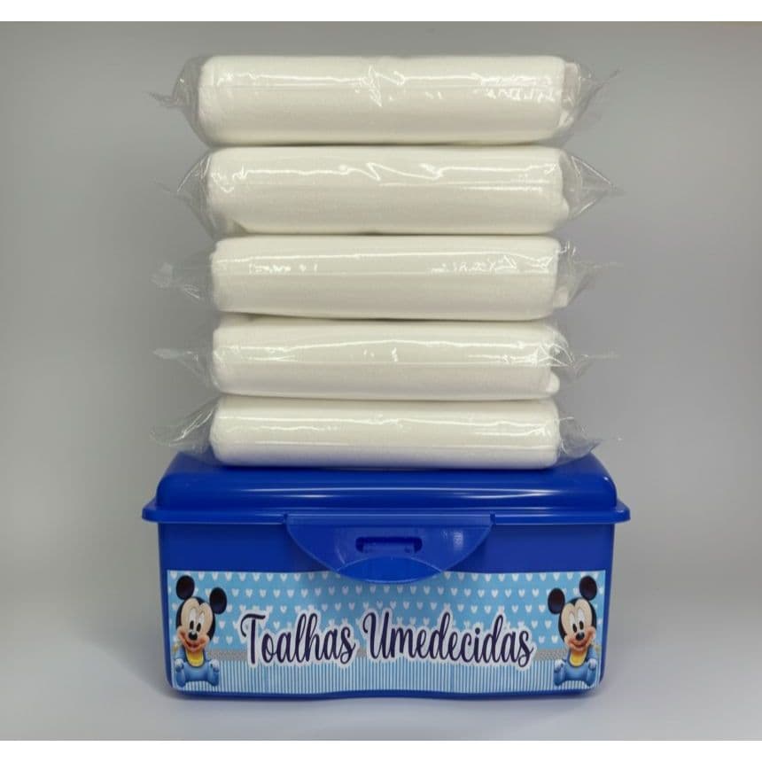 kit 500 Toalhas mais porta lencos, reutilizavel ,ideal  para adultos e bebes.