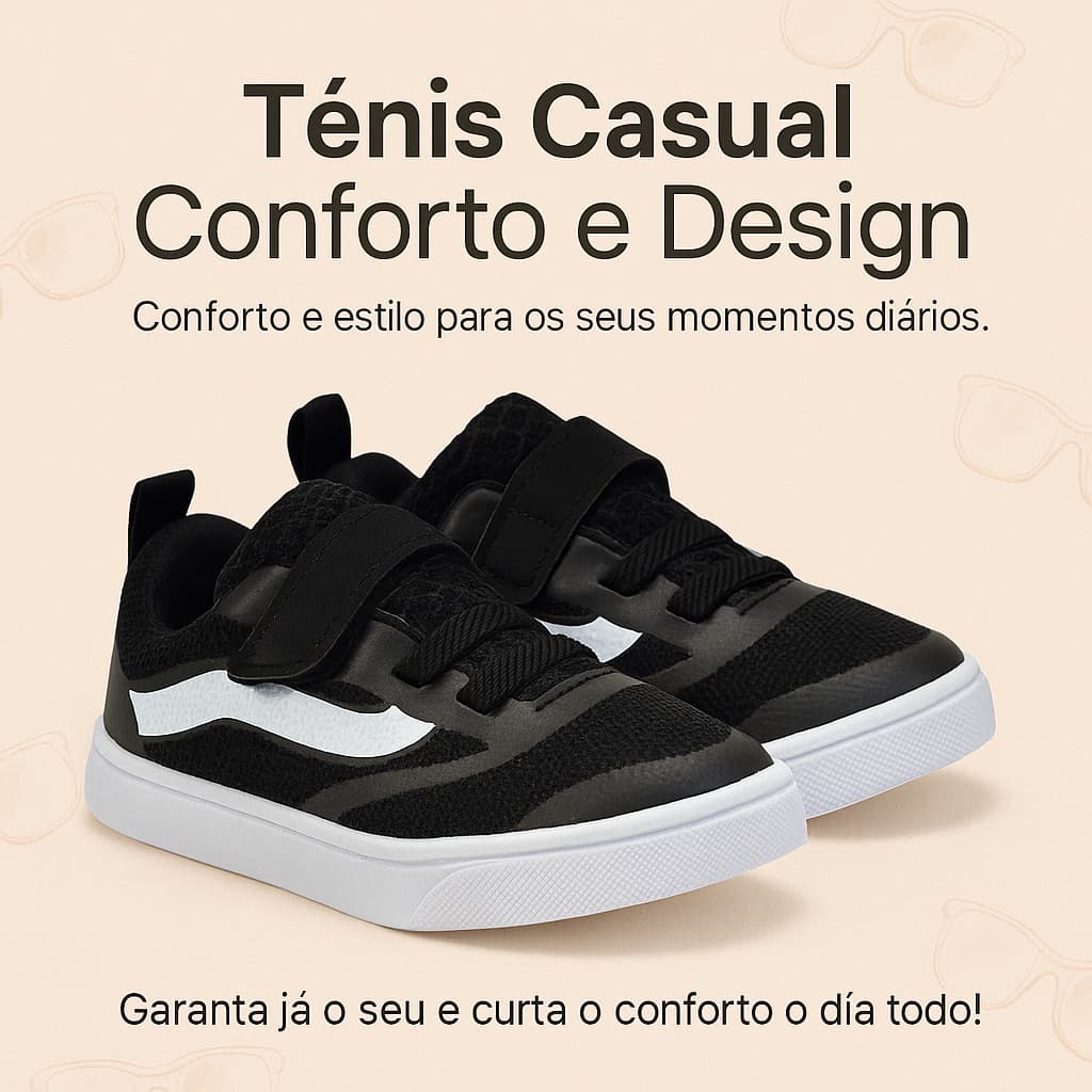 Tênis Baby Infantil Preto Casual Menino Anatômico Respirável Dia a Dia 20 ao 33 Envio Imediato