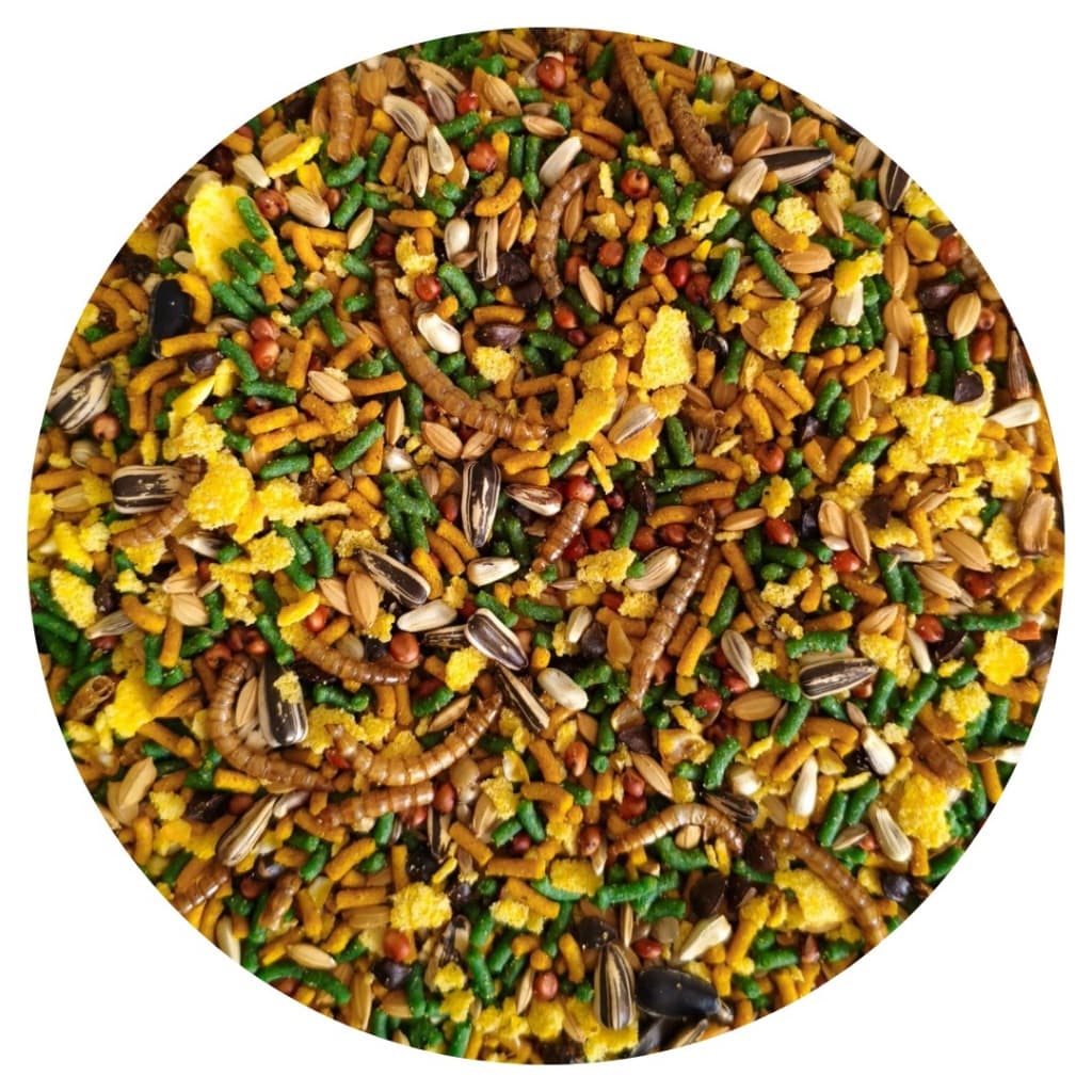 Mistura Trinca Ferro Milho Verde com Tenébrio 5kg - Linha Premium - Pixarro - Linha Supramix.