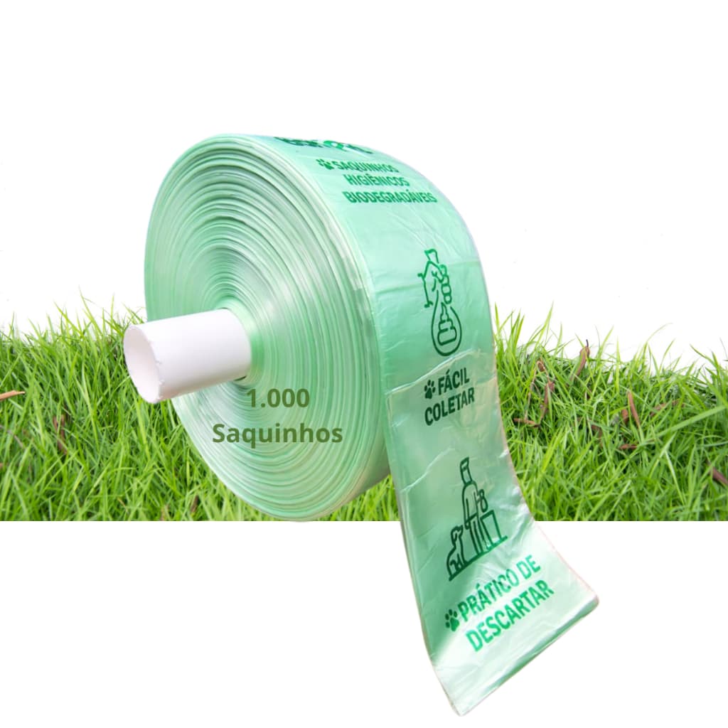 Cata Caca Bobina 1000 Saquinhos Higiênicos Biodegradáveis Para Cachorro Pet