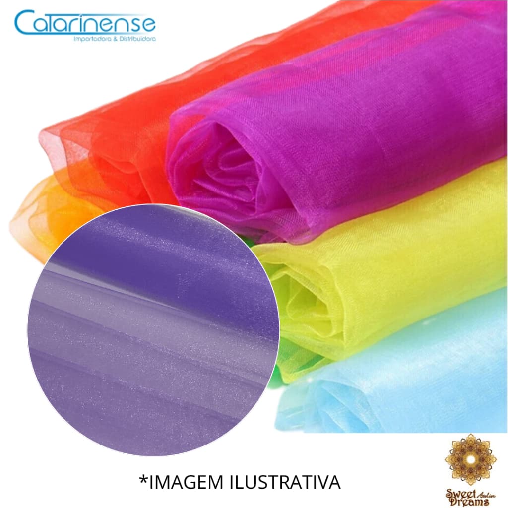 Tecido Organza Tinta 1,50m largura