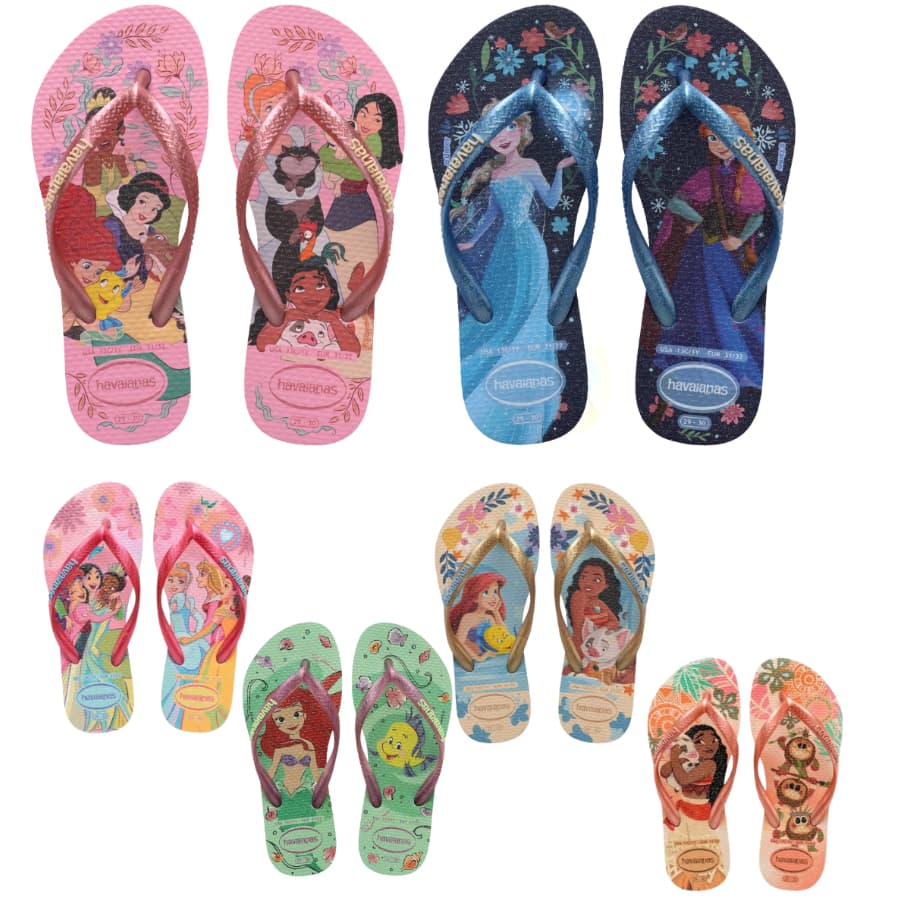 Chinelo Havaianas Infantil Kids Meninas Princesas Personagens Original 23 ao 34