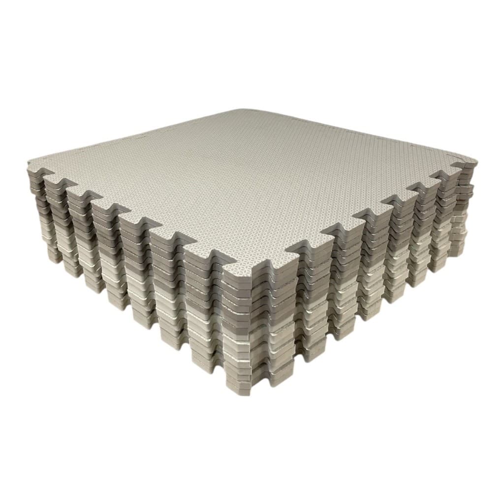 Kit 12 Tapete Tatame Eva Linha premium + Bordas de Acabamento Loja da Maria 50x50x1cm 10mm