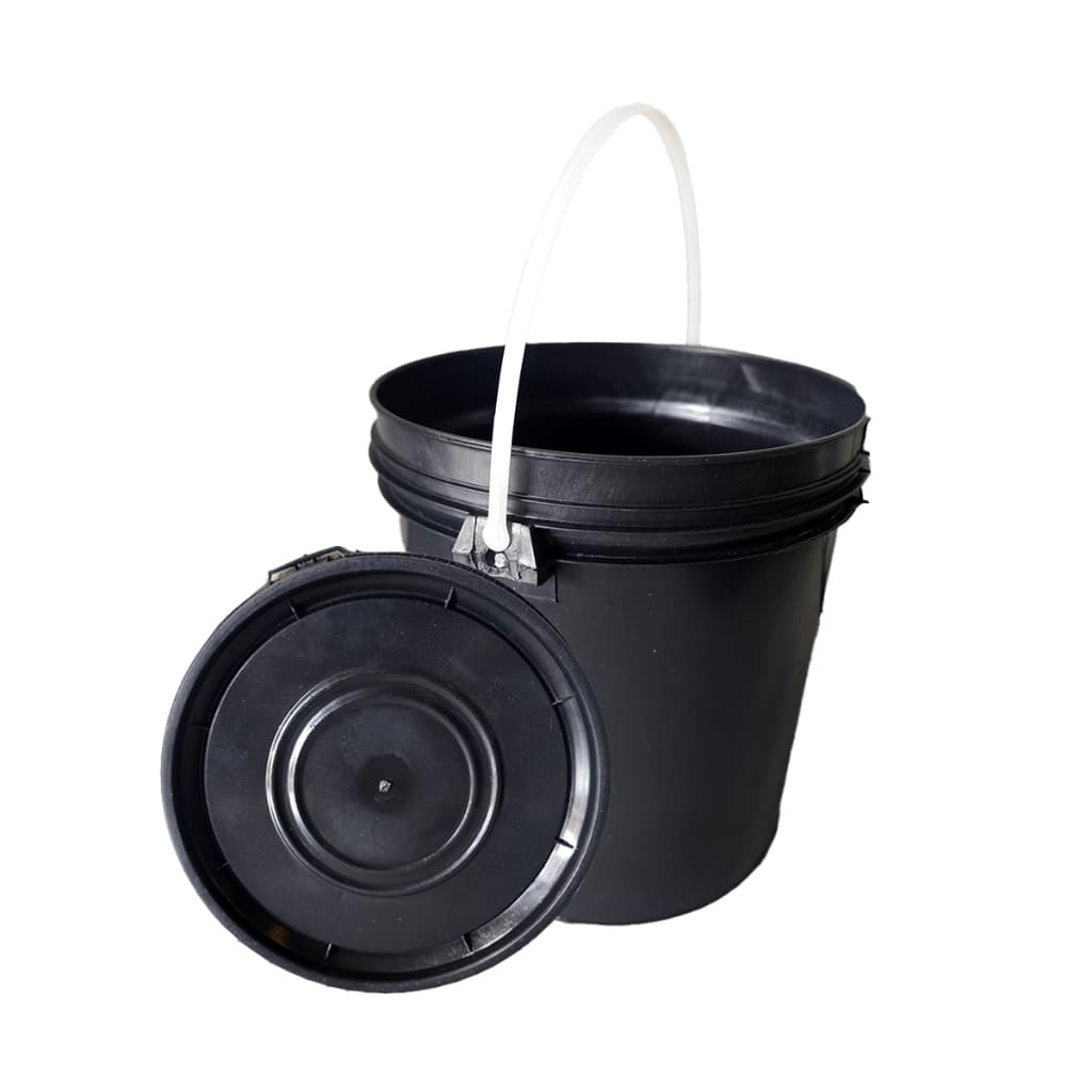 Balde Plástico 3,6L Preto com Tampa e Lacre – Multiuso Limpeza, Ração e Utilidades