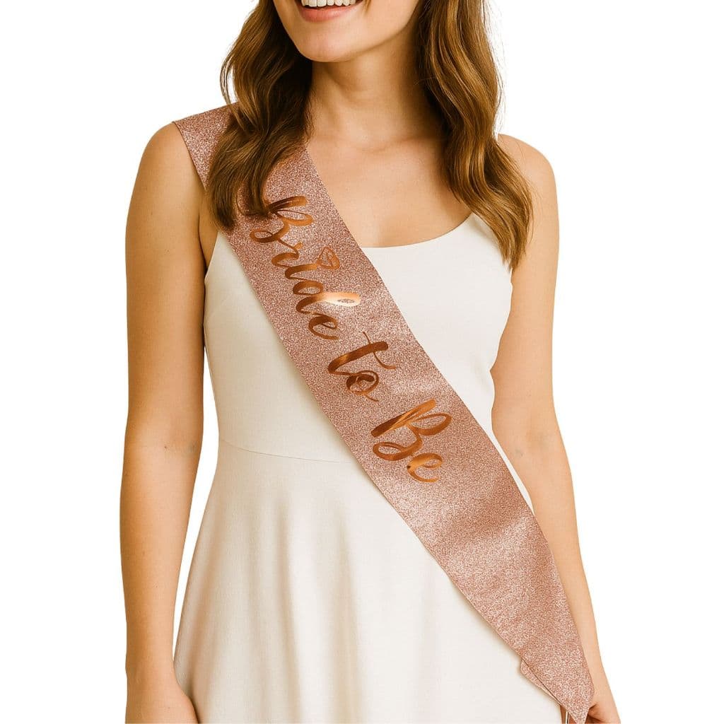 Faixa Bride To Be Glitter Rose Despedida De Solteira Chá Lingerie