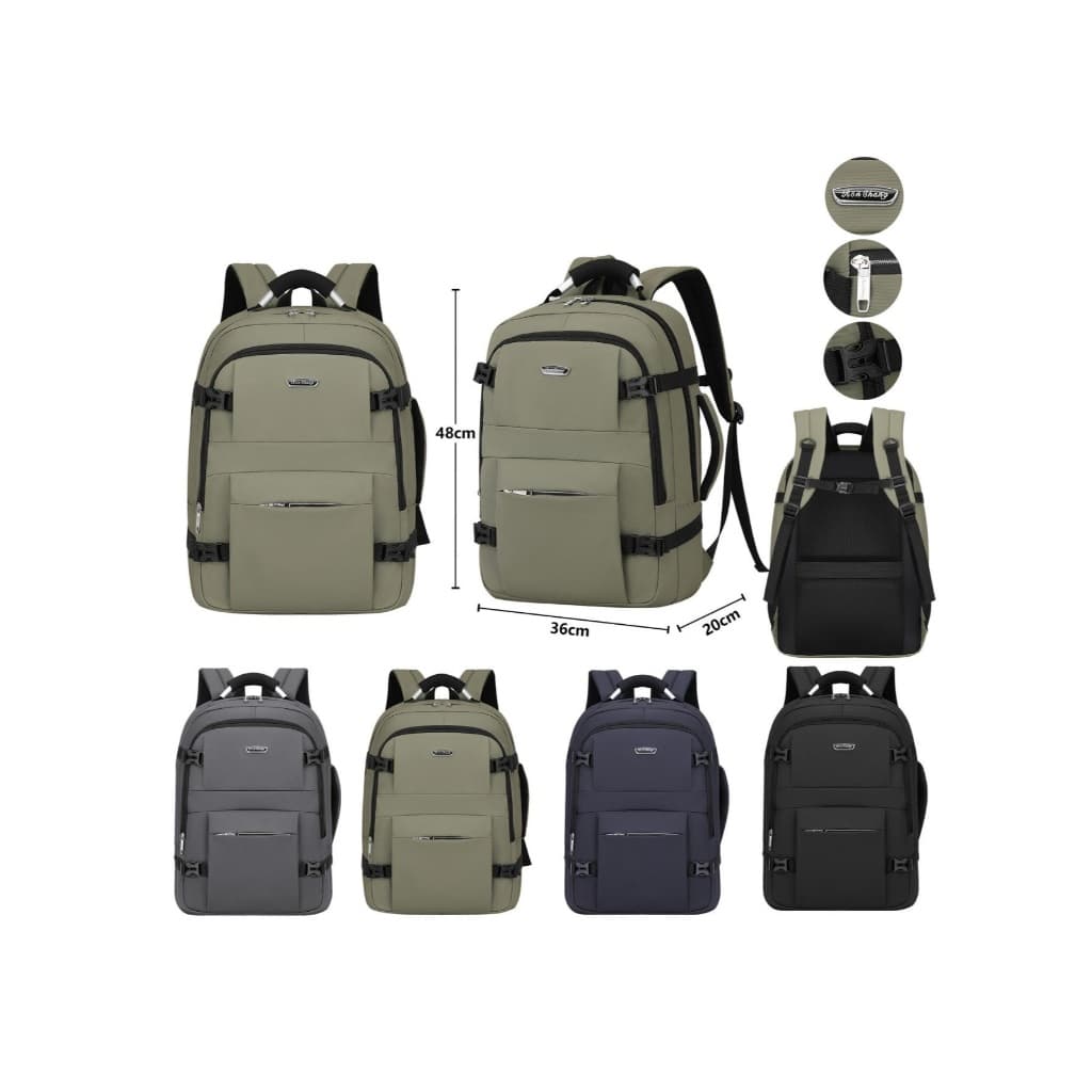 Mochila Couro PU Grande Executiva Para Notebook Cabo De Aco Trabalho Faculdade Reforçada Cabo De Aço  Usb Fone