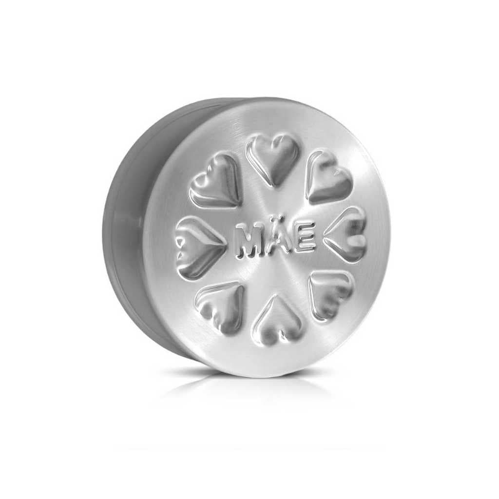 Forma Bolo Redonda Decorada Coração Mãe 17x5cm Alumínio Roldan